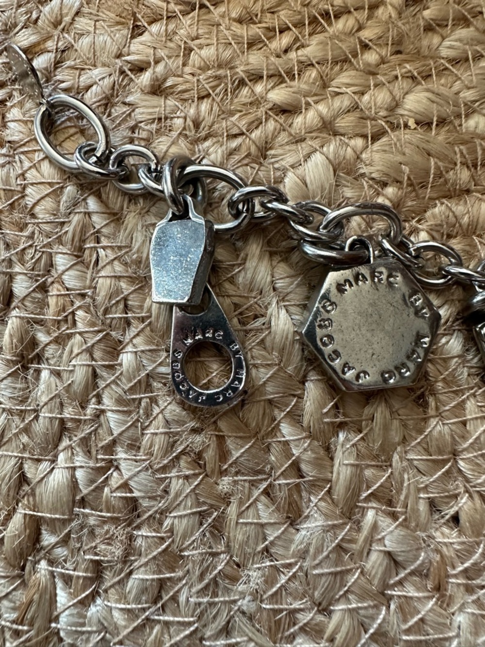 Marc Jacobs Enamel Charm Bracelet – Silver Tone Chain with Multi Charm Details - Picture 2 of 5